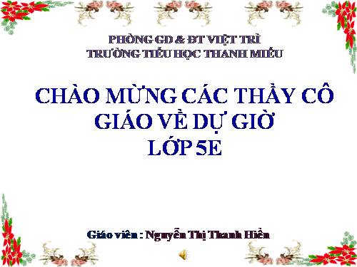 Tuần 11. Chuyện một khu vườn nhỏ