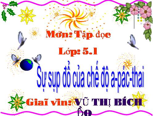 Tuần 6. Sự sụp đổ của chế độ A-pác-thai