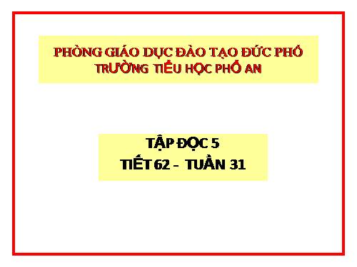 Tuần 31. Bầm ơi