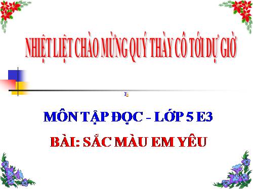 Tuần 2. Sắc màu em yêu