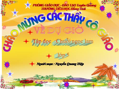 Tuần 14. Chuỗi ngọc lam