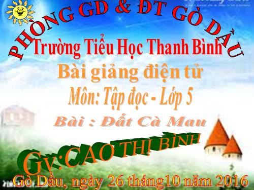 Tuần 9. Đất Cà Mau