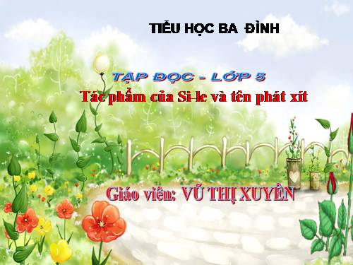 Tuần 6. Tác phẩm của Si-le và tên phát xít