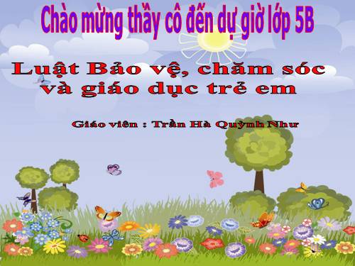 Tuần 33. Luật Bảo vệ, chăm sóc và giáo dục trẻ em