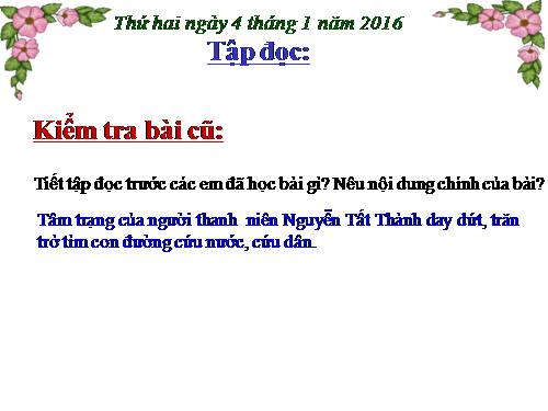 Tuần 19. Người công dân số Một (tiếp theo)