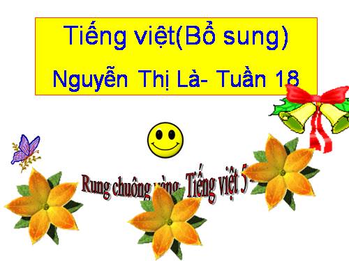 Tuần 18. Ôn tập Cuối Học kì I