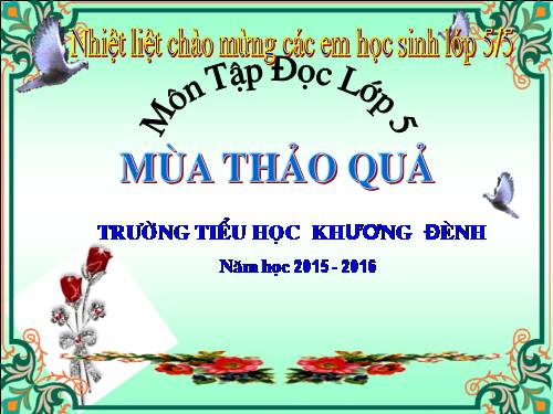 Tuần 12. Mùa thảo quả