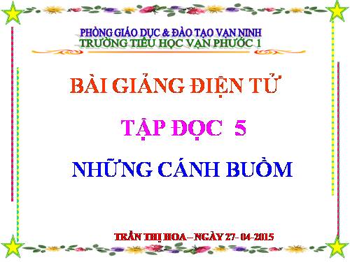 Tuần 32. Những cánh buồm