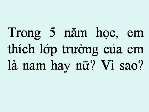 Tuần 29. Con gái