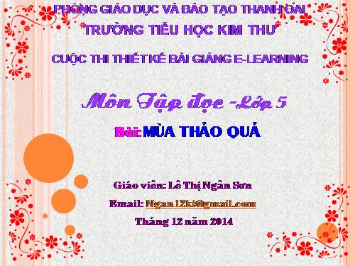 Tuần 12. Mùa thảo quả