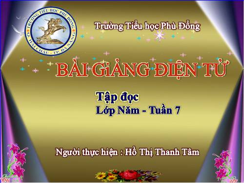 Tuần 7. Những người bạn tốt