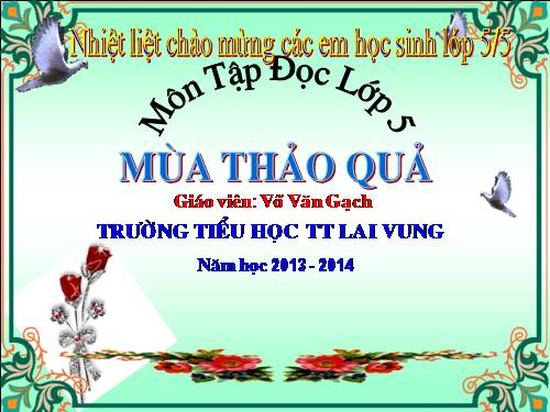 Tuần 12. Mùa thảo quả