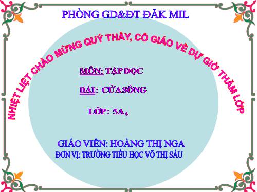 Tuần 25. Cửa sông