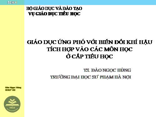 bài giảng biến đổi khí hậu bậc tiểu học