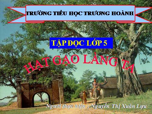 Tuần 14. Hạt gạo làng ta