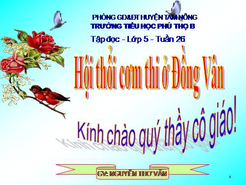 Tuần 26. Hội thổi cơm thi ở Đồng Vân