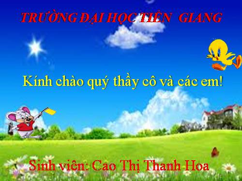 Tuần 11. Chuyện một khu vườn nhỏ