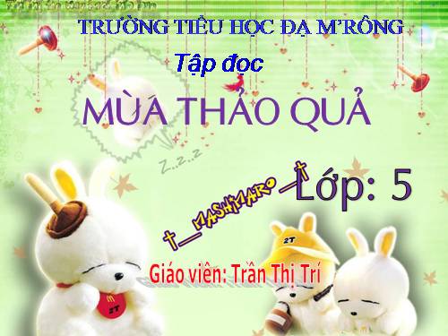 Tuần 12. Mùa thảo quả