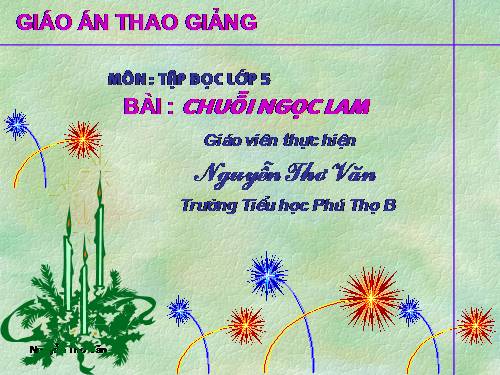 Tuần 14. Chuỗi ngọc lam