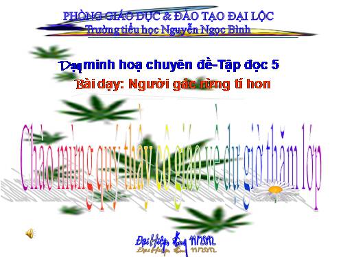 Tuần 13. Người gác rừng tí hon