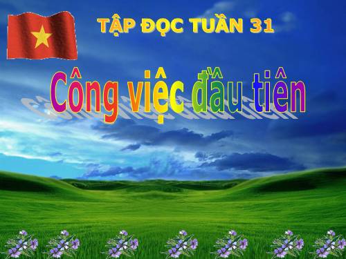 Tuần 31. Công việc đầu tiên