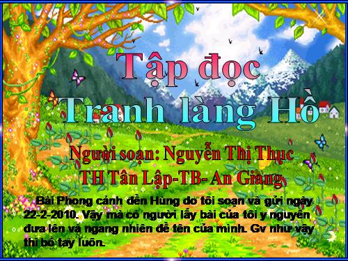 Tuần 27. Tranh làng Hồ