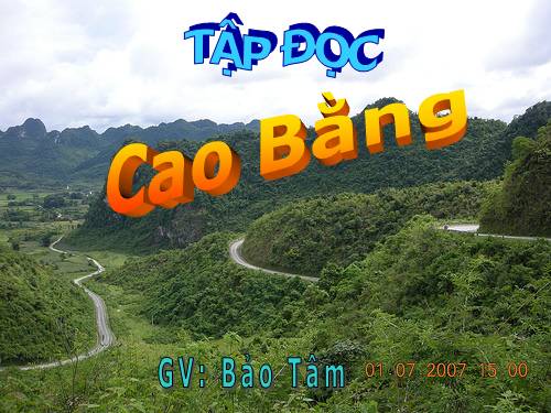 Tuần 22. Cao Bằng