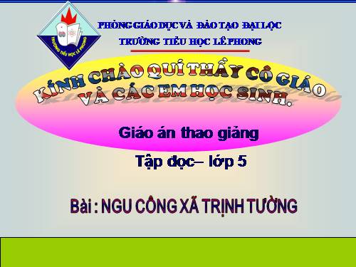 Tuần 17. Ngu Công xã Trịnh Tường