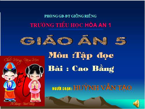 Tuần 22. Cao Bằng