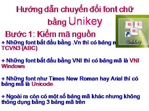 Hướng dẫn chuyển đổi font chữ bằng UniKey