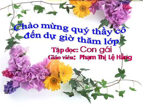 Tuần 29. Con gái