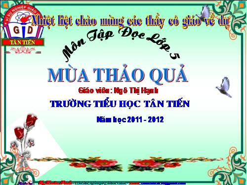 Tuần 12. Mùa thảo quả