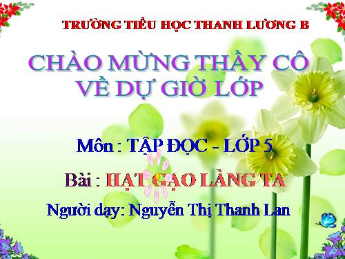 Tuần 14. Hạt gạo làng ta