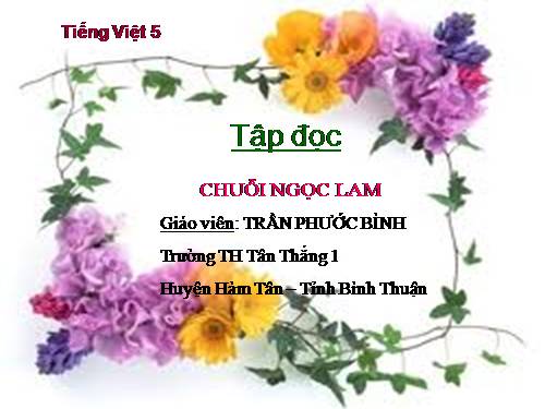 Tuần 14. Chuỗi ngọc lam