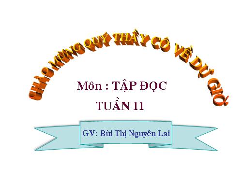 Tuần 11. Chuyện một khu vườn nhỏ