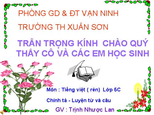 tiếng việt (rèn ) chính tả vfa luyện từ và câu
