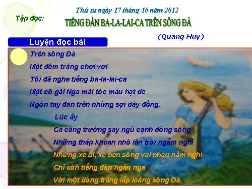 Tuần 7. Tiếng đàn ba-la-lai-ca trên sông Đà