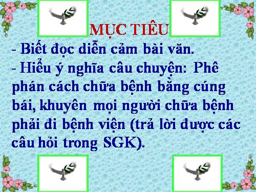 Tuần 16. Thầy cúng đi bệnh viện