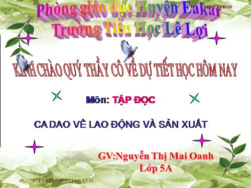 Tuần 17. Ca dao về lao động sản xuất