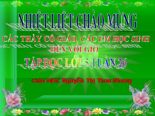 Tuần 26. Nghĩa thầy trò