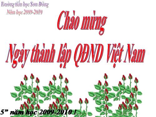 Chào mừng ngày 22 / 12 / 2009