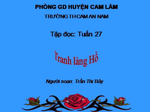 Tuần 27. Tranh làng Hồ