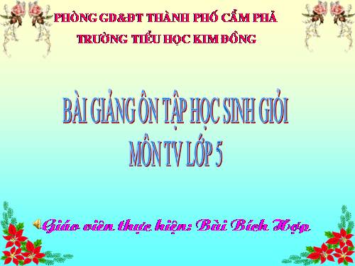 Bai giang on tap HSG TV 5