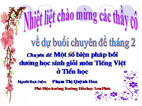 Chuyên đề BD HSG Tiếng Việt