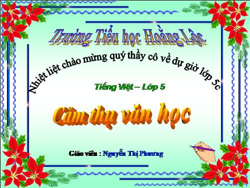 cam thu van hoc