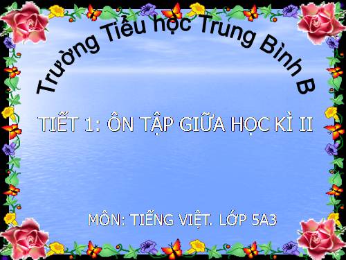 Tuần 28. Ôn tập Giữa Học kì II