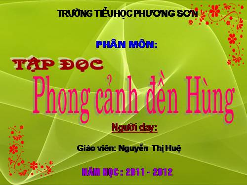 Tuần 25. Phong cảnh đền Hùng