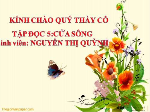 Tuần 25. Cửa sông