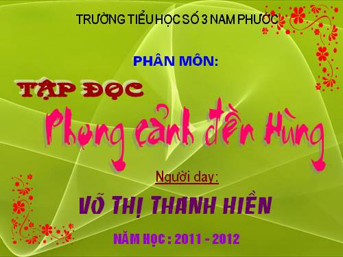 Tuần 25. Phong cảnh đền Hùng