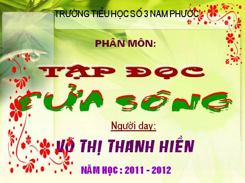 Tuần 25. Cửa sông